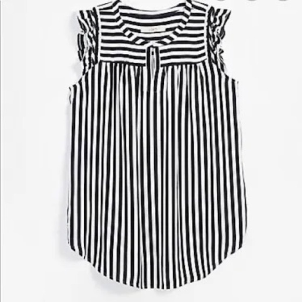 Loft Maternity Black and White Striped Top
